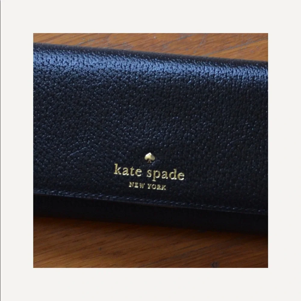 KATE SPADE Black Leather Crossbody Bag + Wallet